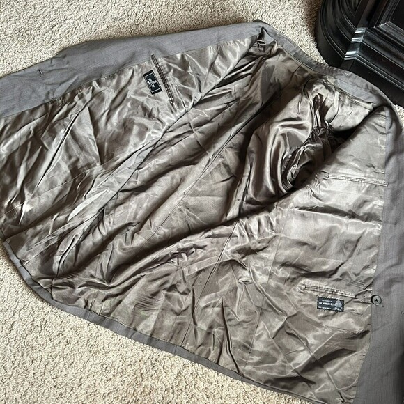 Givenchy Monsieur Double Breasted Jacket Blazer Gray Sport Coat Mens 44R - Picture 5 of 11